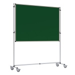Fahrbare Klassenraumtafel, Stahlemaille grün, 120x170 cm HxB 